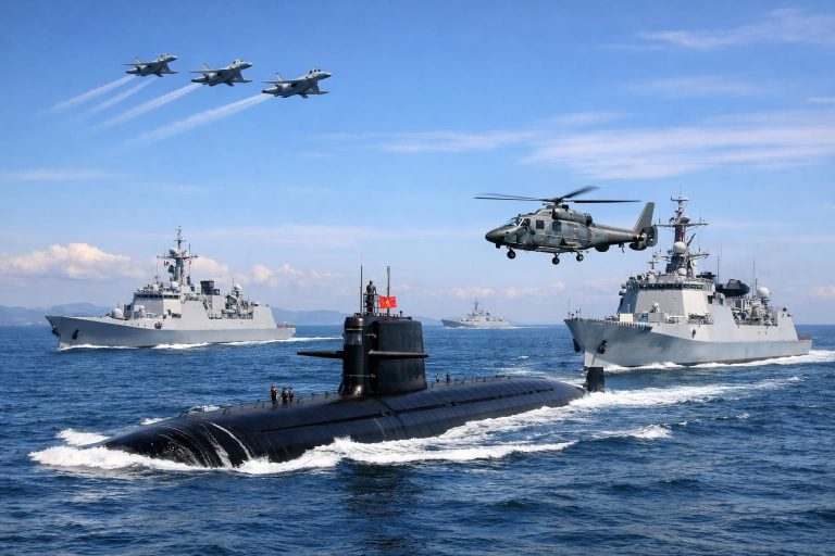 china mengadakan latihan militer di sekitar selat taiwan, menurut kementerian pertahanan, untuk meningkatkan kesiapan dan strategi pertahanan negara.