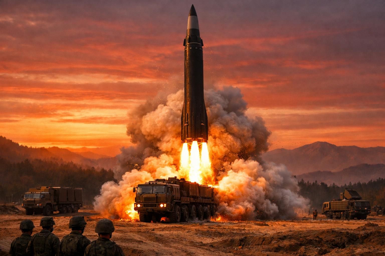 korea utara meluncurkan rudal balistik dalam uji coba terbaru yang dipantau militer korea selatan, meningkatkan ketegangan regional dan perhatian internasional.