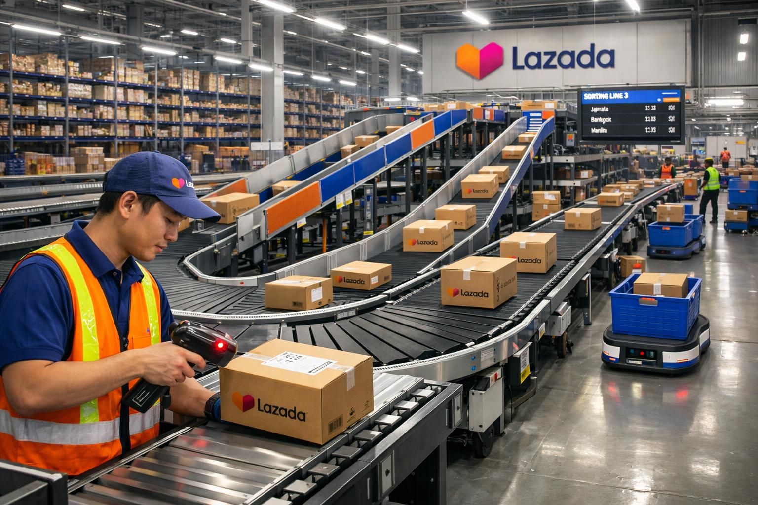 lazada mengumumkan investasi baru dalam pusat distribusi otomatis di asia tenggara untuk meningkatkan efisiensi logistik dan mempercepat pengiriman produk kepada pelanggan.