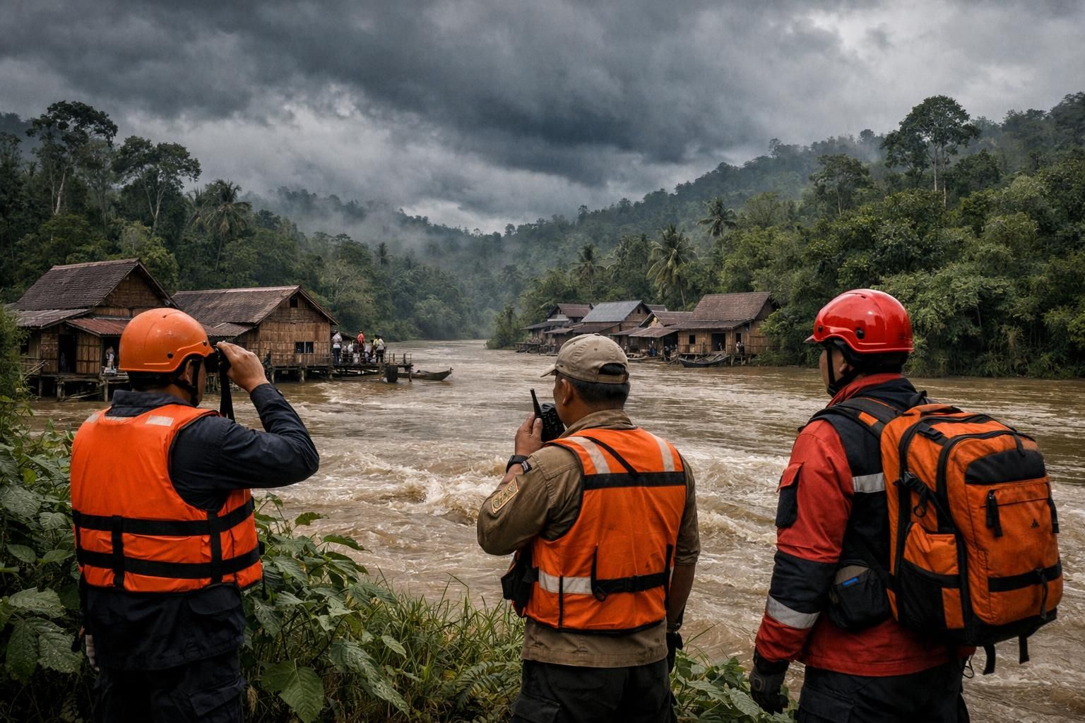badan nasional penanggulangan bencana memperingatkan potensi banjir di kalimantan selatan, mengimbau masyarakat untuk waspada dan siap menghadapi kemungkinan bencana banjir.