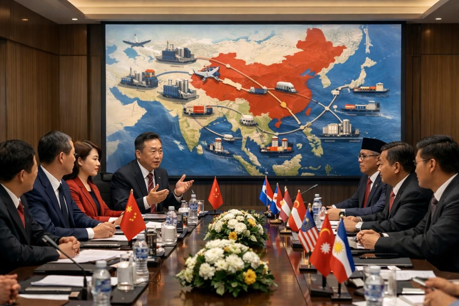 china memperkuat hubungan perdagangan dengan negara-negara asia tenggara untuk mendorong pertumbuhan ekonomi dan kerjasama regional yang lebih erat.