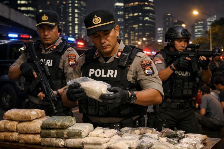 kepolisian jakarta berhasil membongkar jaringan narkotika internasional yang beroperasi di ibu kota, meningkatkan keamanan dan memberantas peredaran narkoba.