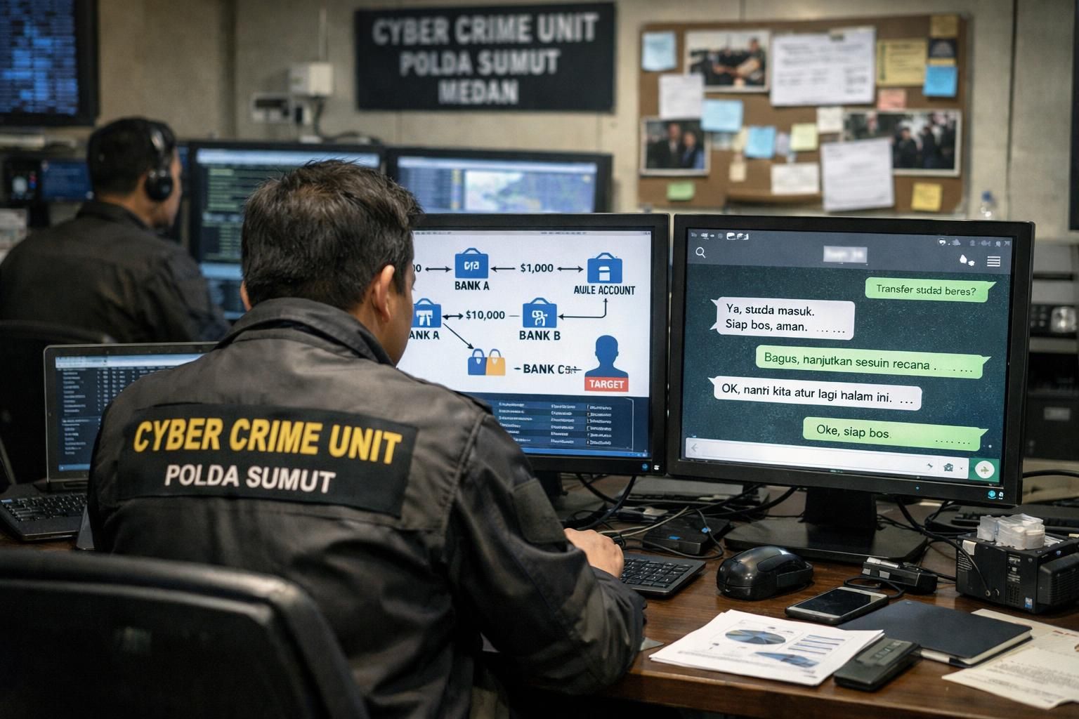 polisi sedang menyelidiki jaringan penipuan online lintas provinsi yang beroperasi dari medan, mengungkap praktik kriminal yang merugikan banyak korban.