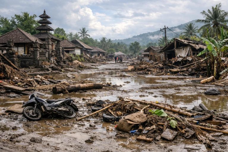 air di bali mulai surut setelah banjir besar yang menewaskan 18 orang, sementara dua orang masih dilaporkan hilang. simak perkembangan terkini dan upaya pencarian di wilayah terdampak.